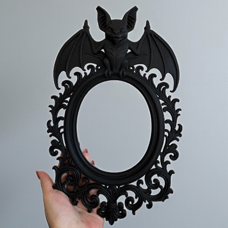 Resin Art Photo Frame - Decorações HaLLoween Crow Bat Moldura de