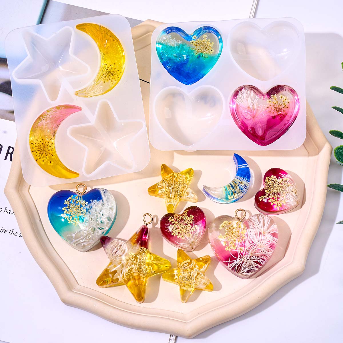 Resin Art Epoxy - Molde de Silicone para Pingente de