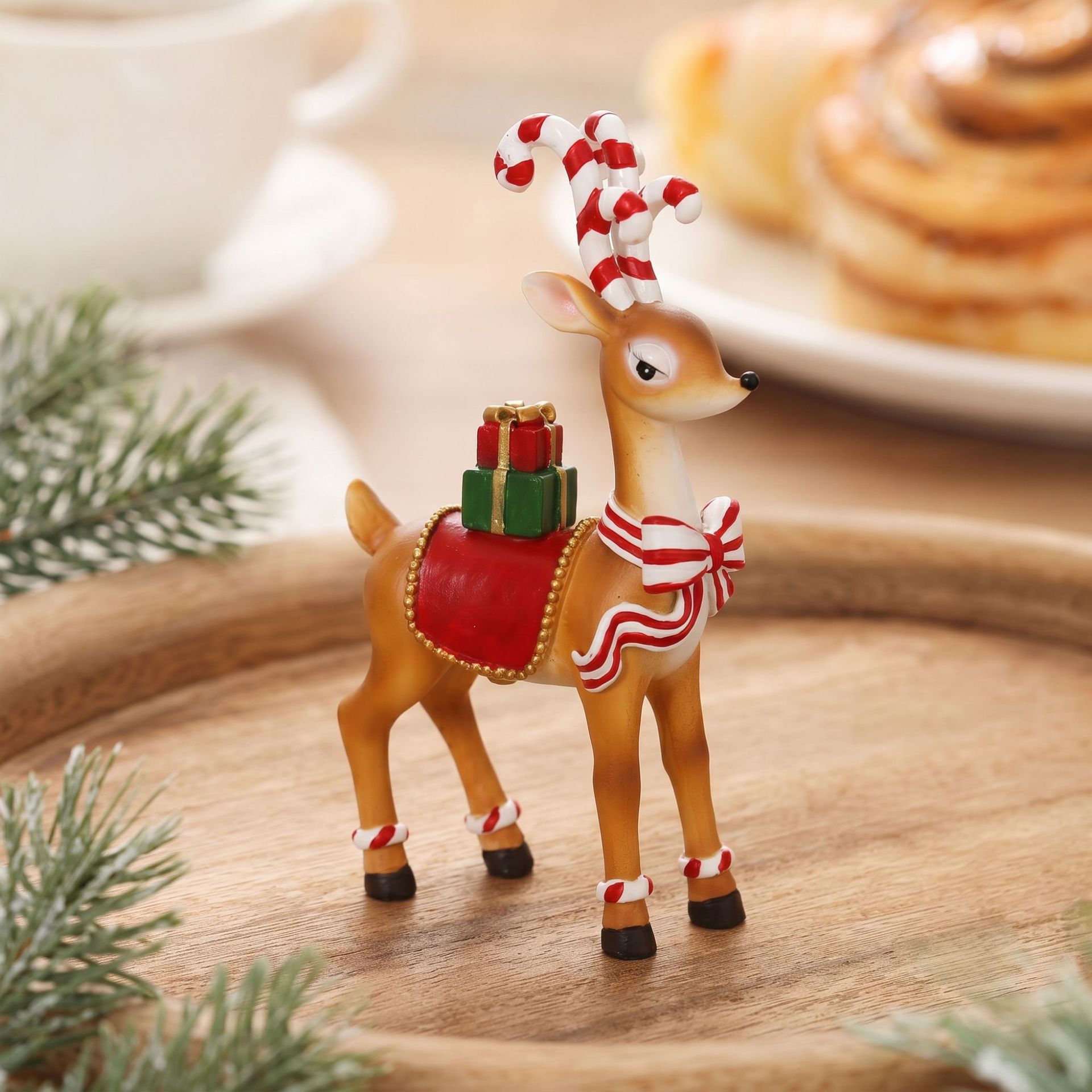 Xmas Resin Art - Figurinha de Rena de Natal em