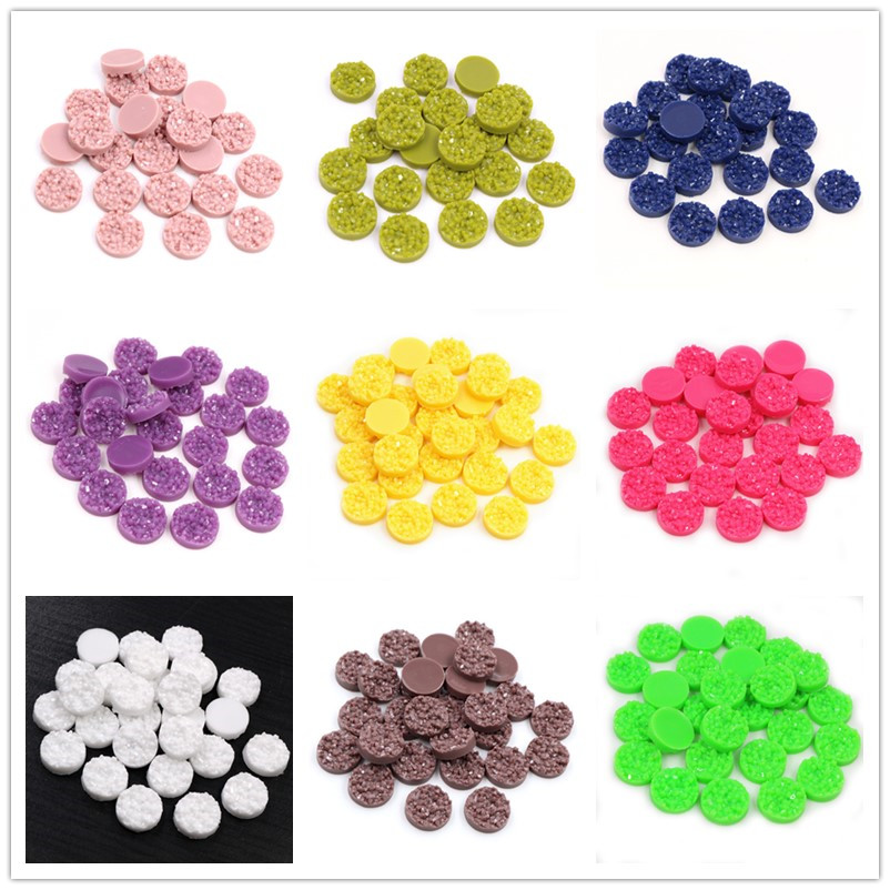 Resin Art Love - 40 peças cabochões druzy de resina