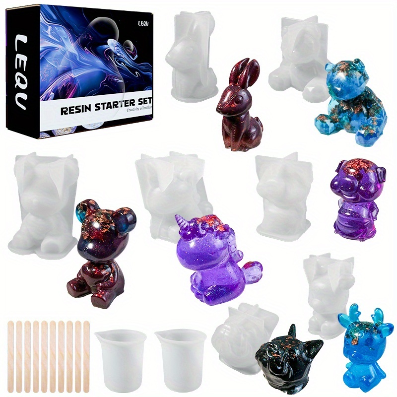 Resin Art Jewellery - Conjunto de 19 peças de moldes
