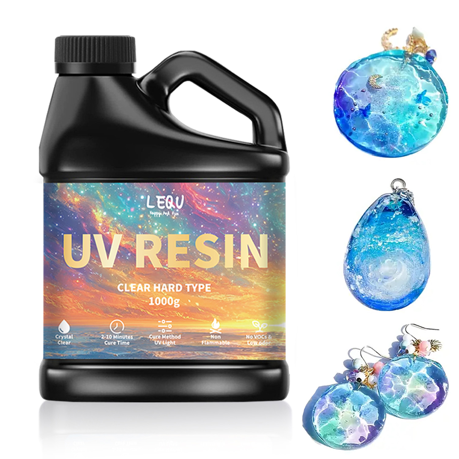 Resin Art Epoxy - Cola de resina epóxi uv, 100/200/500/1000g,