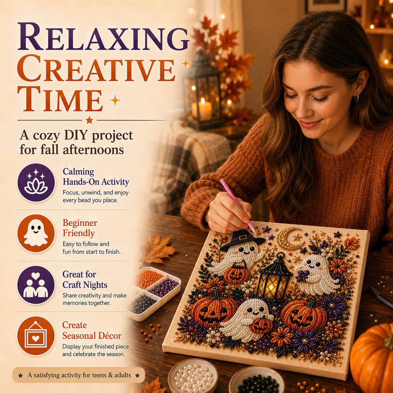 Kit de Arte com Pérolas Fantas - Resin Art Wall Decor avaliação e preço