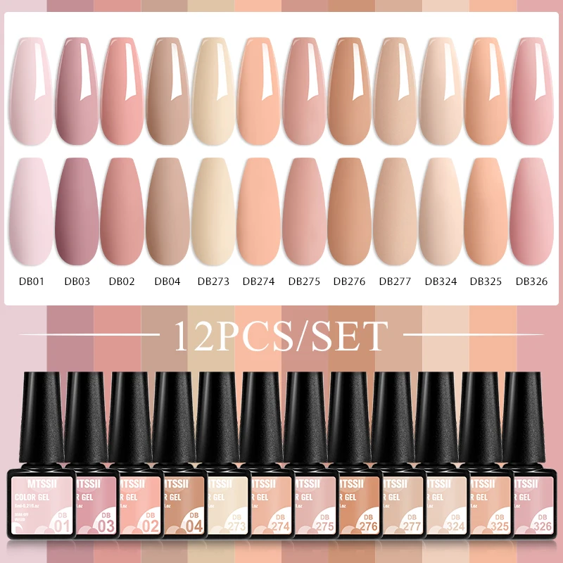 MTSSII 12 Pçs/set Cor Da Pele  - Uv Lamp Nail Resin avaliação e preço