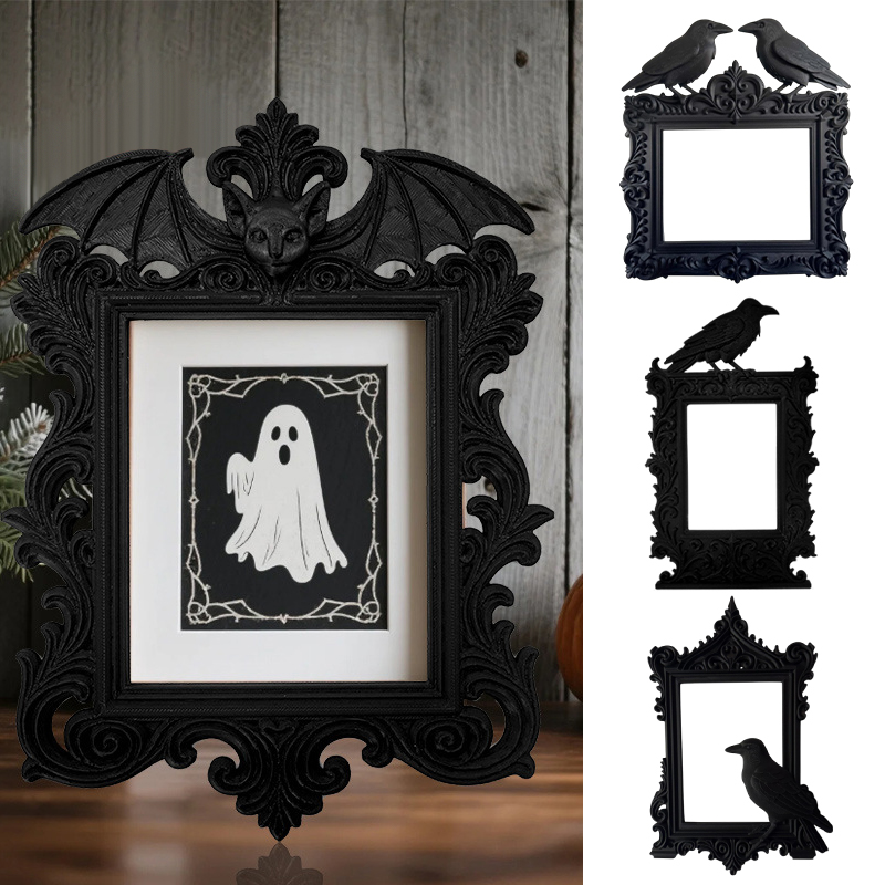 Decorações HaLLoween Crow Bat  - Resin Art Photo Frame avaliação e preço