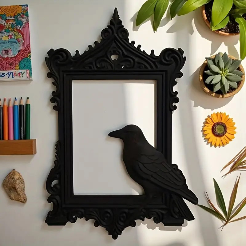 Decorações HaLLoween Crow Bat  - Resin Art Photo Frame avaliação e preço