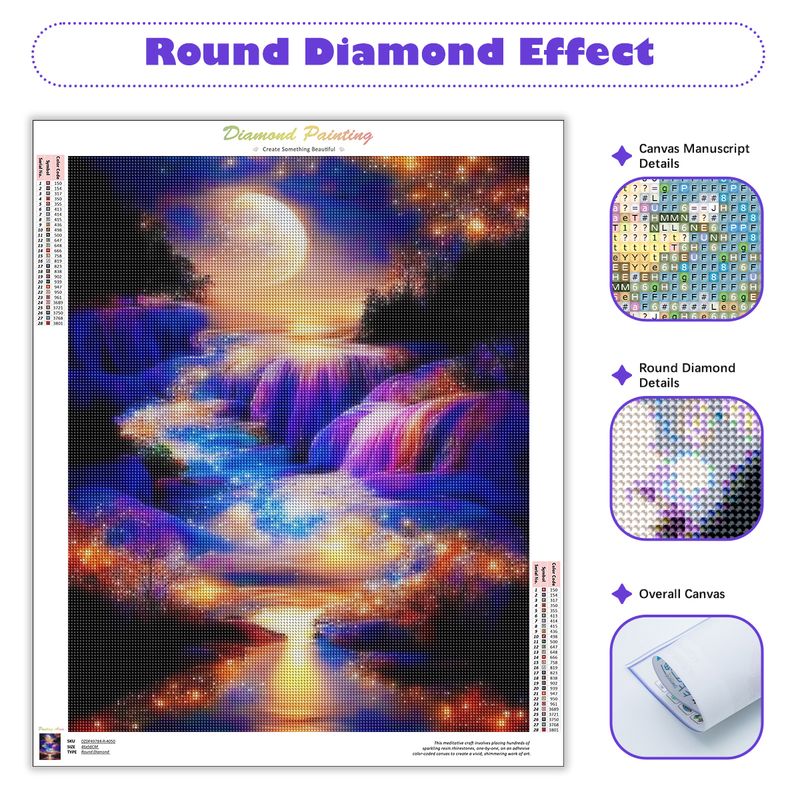 Pintura em Diamante Sem Moldur - Resin Art Wall Decor avaliação e preço