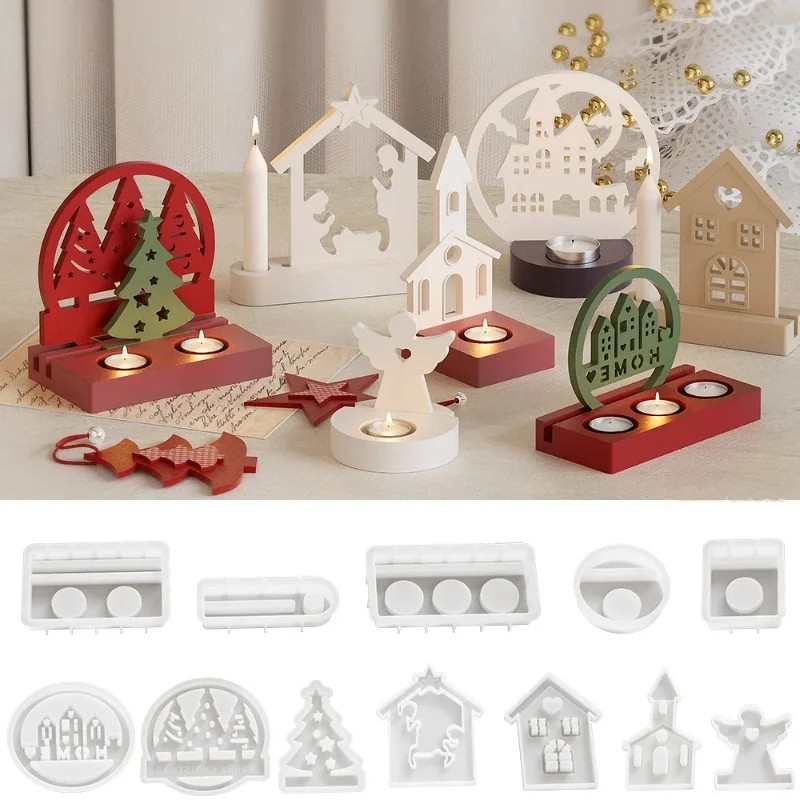 Moldes de Castiçais de Concret - Xmas Resin Art avaliação e preço