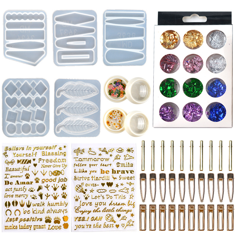 Diy resina epóxi grampo de cab - Resin Art Jewellery avaliação e preço