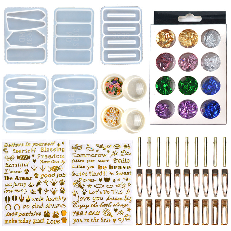 Diy resina epóxi grampo de cab - Resin Art Jewellery avaliação e preço