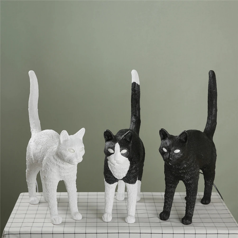 Nordic Cat Table Lamp Resina A - Resin Art Floor Design avaliação e preço