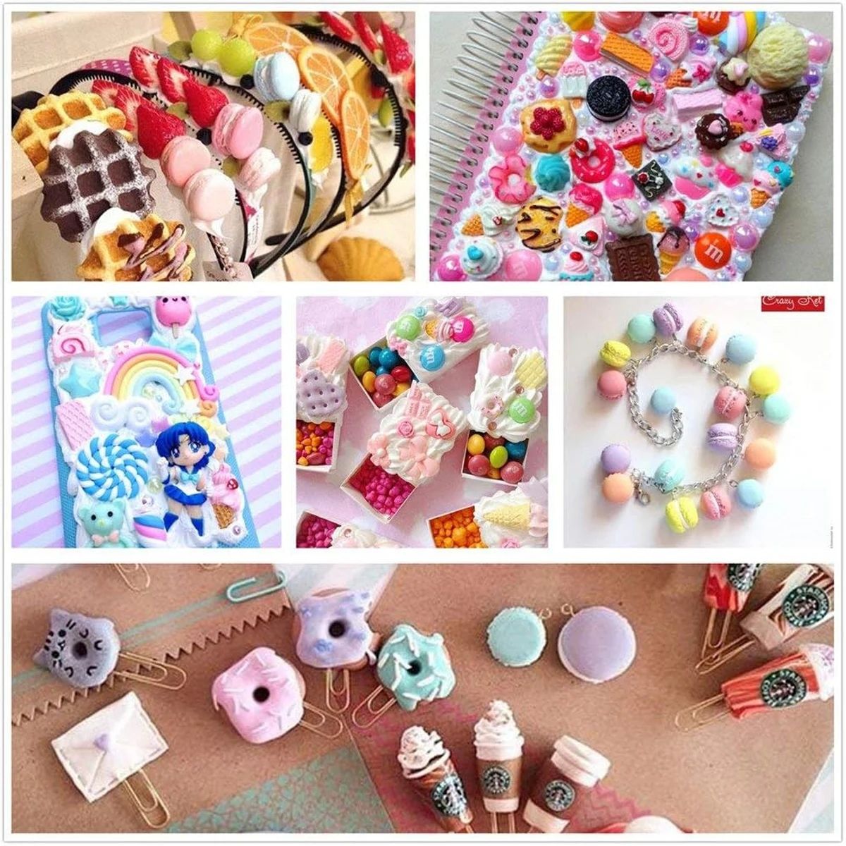 30 pçs aleatório doces slime e - Resin Art Love avaliação e preço