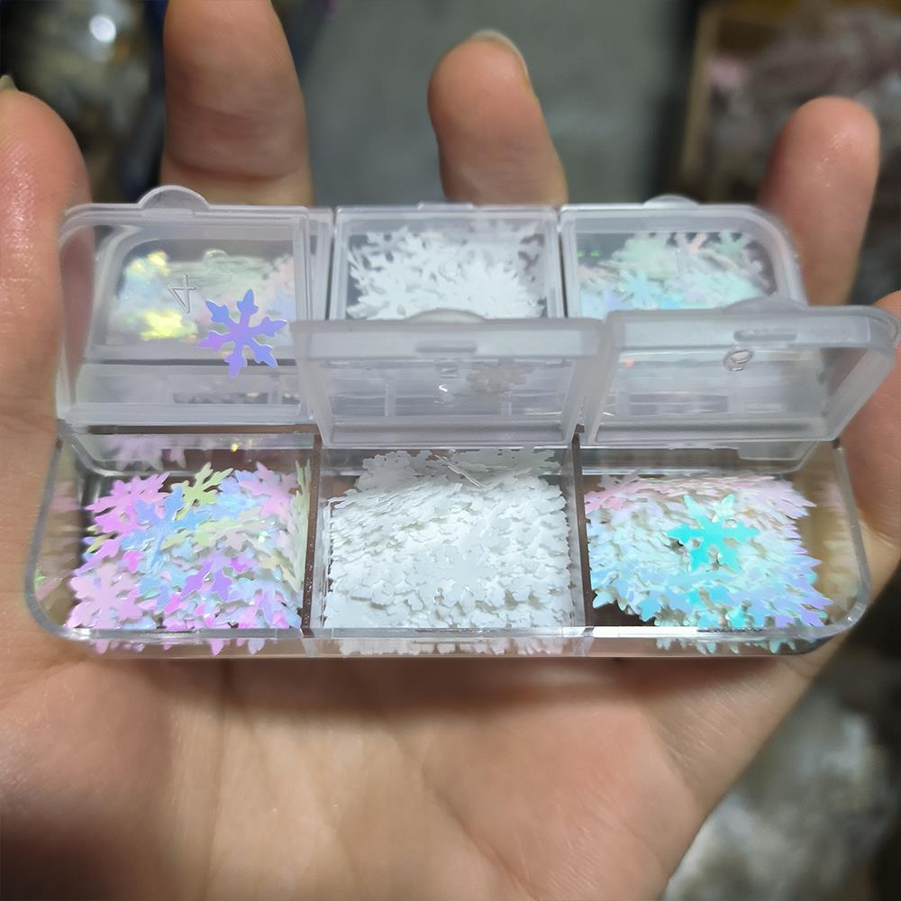 6/12 grades 3d aurora flocos d - Xmas Resin Art avaliação e preço