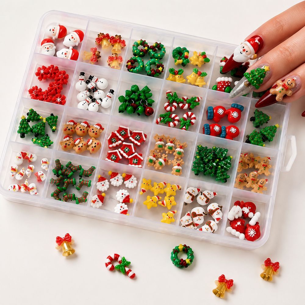 Enfeites de Resina para Unhas  - Xmas Resin Art avaliação e preço